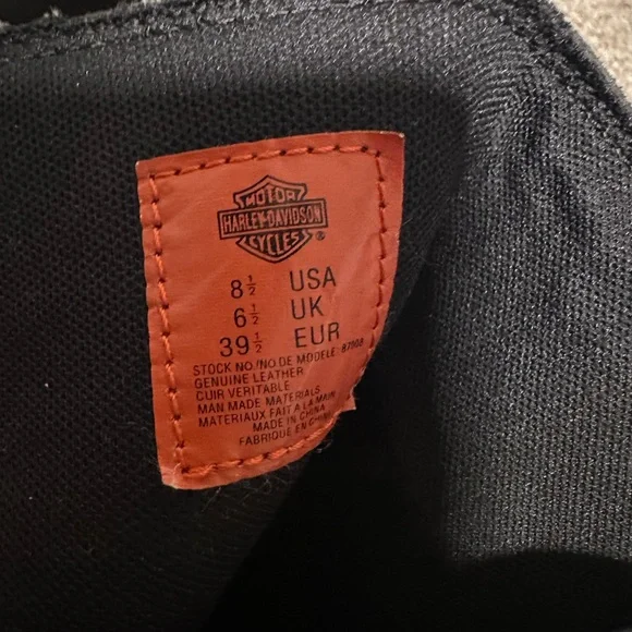 Harley-Davidson Women's Black Riding Boots with Pink Stitching - Picture 4 of 5